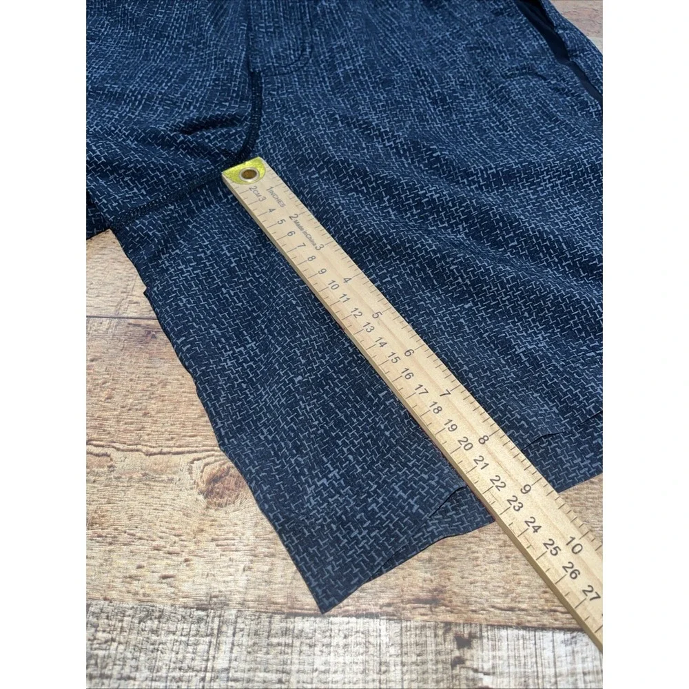 Men's Lululemon THE Short Lined Geometric Pattern Navy Short(2770)